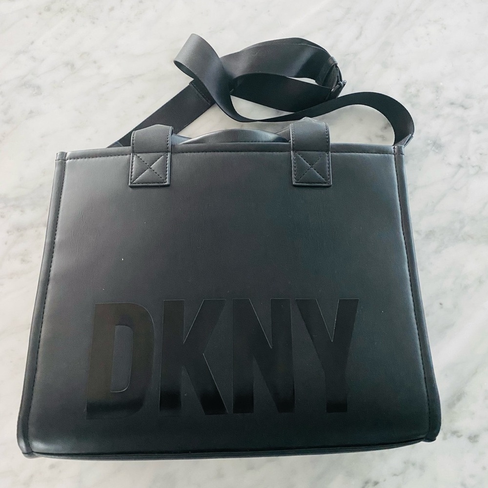 DKNY Black Briefcase Professional Matte Finish